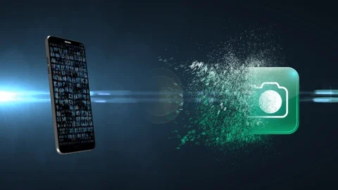 Using the camera on your phone. Stock Footage 115886405