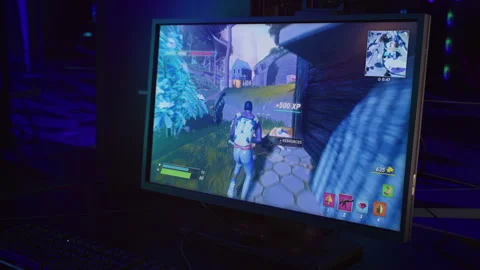 Using a cartoon character in the battle royale digital warfare simulator Stock Footage 236258153