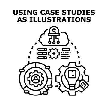 Using case studies for business analysis and strategy Stock Illustration