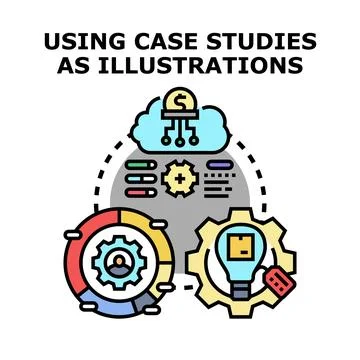 Using case studies for business analysis and strategy Stock Illustration
