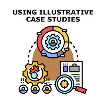 Using case studies for business analysis and strategy development Stock Illustration