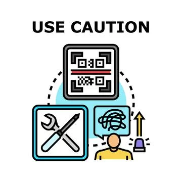 Using caution managing data security risks and problem solving 库存插图