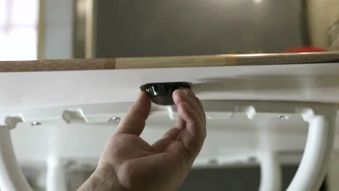 Using cockroach killing baits and sticky traps to kill roaches in the kitchen Stock Footage 97223089