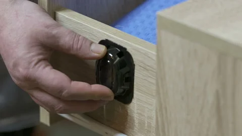 Using cockroach killing baits to kill roaches in the kitchen. Stock Footage 97223194