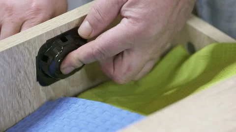 Using cockroach killing baits to kill roaches in the kitchen. Stock Footage 97223215