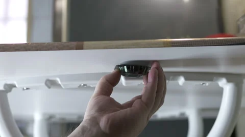 Using cockroach killing baits to kill roaches in the kitchen. Stock Footage 97223366