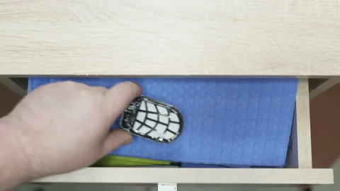 Using cockroach killing baits to kill roaches in the kitchen. Stock Footage 97223469