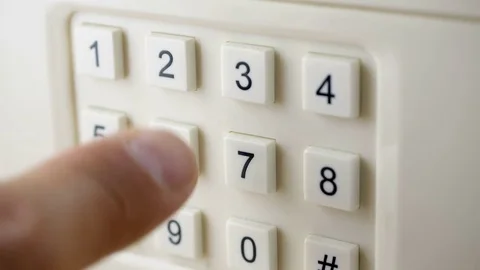 Using code safe. Close-up shot. Stock Footage 79752915