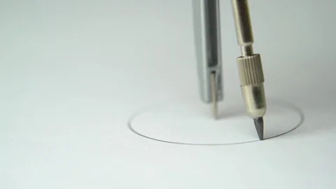 Using Compasses to draw circle Video stock 87185822
