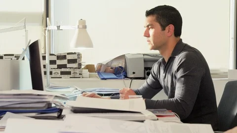 Using Computer, Computer, Technology, Working, Business, White Collar Worker, Stock Footage 94031299