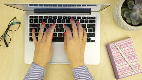 Using computer Video stock 132474823