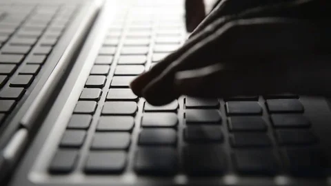 Using computer keyboard Video stock 73549637