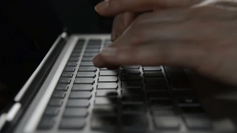 Using computer keyboard Stock Footage 73550992