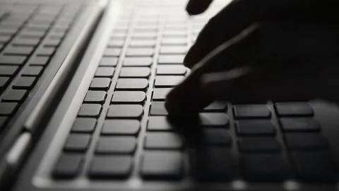 Using computer keyboard Stock Footage 73564763