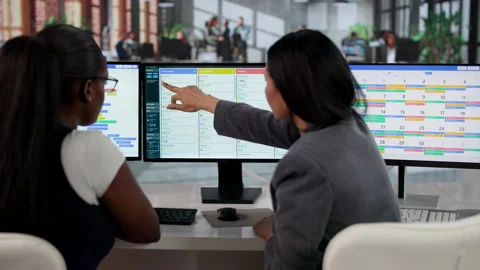 Using Computer To Manage Project Stock Footage 333844395
