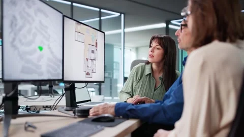 Using Computer To Measure Plot Video stock 319344972