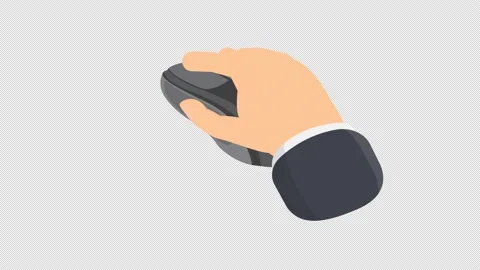 Using a computer mouse. Animation of clicking on a computer mouse button Stock Footage 232651597