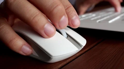 Using computer mouse close Stock Footage 76680525