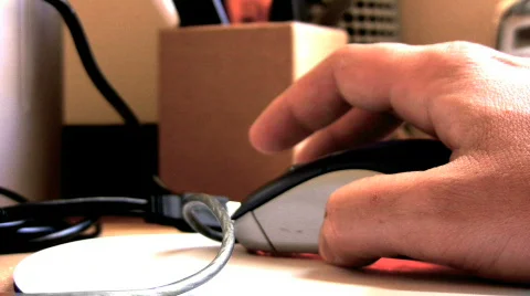 Using a computer mouse Stock Footage 516520