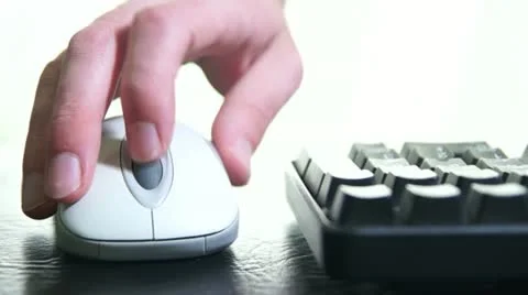 Using A Computer Mouse Stock Footage
