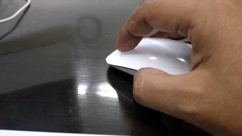 Using Computer Mouse Stock Footage 90337032