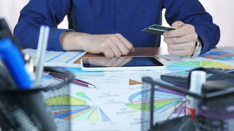 Using Credit Card Stock Footage 64051749