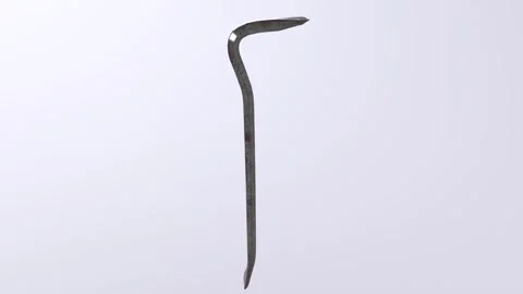 Using a crowbar to remove nails from old wooden beams Stock-Footage 283233208