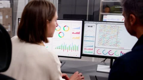 Using Data Analytics to View KPIs Video stock 256339185