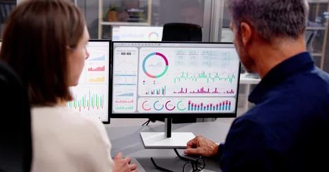 Using Data Analytics to View KPIs Stock Photos