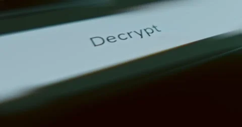 Using the Decrypt function to convert encrypted data back into its original Stock Footage 313352703