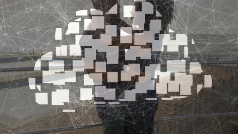 Using digital devices, people connected in cloud computing animation concept Stock Footage 305118949