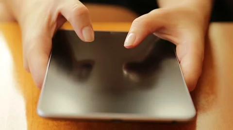 Using digital tablet at home HD Stock Footage 40286149