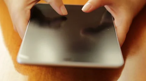 Using digital tablet at home HD Stock Footage 40286170