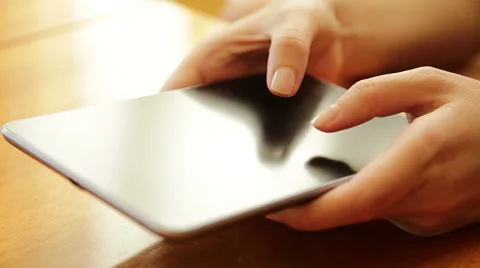 Using digital tablet at home HD Stock Footage 40286171