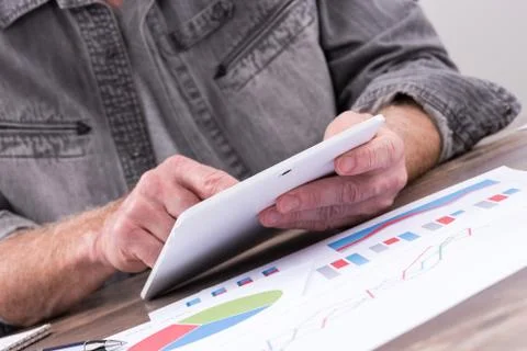 Using digital tablet Stock Photos