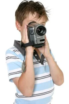 Using a Digital Video camera Stock Photos
