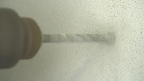 Using the Drill on the Wall, Close Up Stock-Footage 106608843