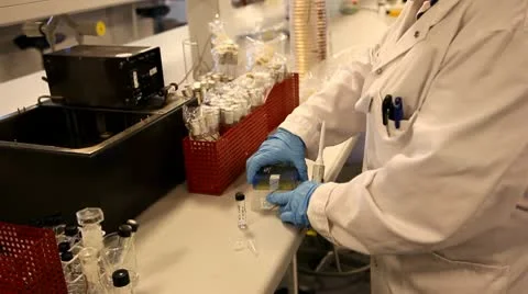 Using a Dropcounter Stock Footage 8978305