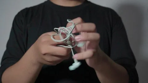 Using earphones Stock Footage 317291573