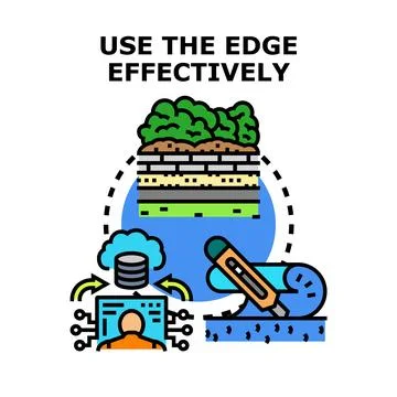 Using edge computing technology for efficient data processing 스톡 일러스트