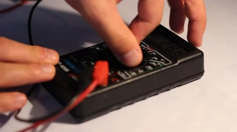 Using Electricity Multimeter Stock Footage 46128640