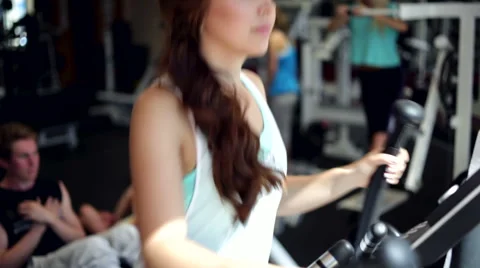 Using Elliptical Cross Stock Footage 41772956