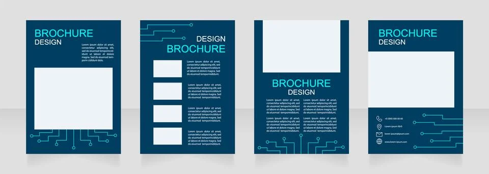 Using equipment for building system blank brochure design Ilustración de archivo