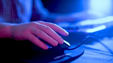 Using eSports Mouse CU in Bright Light Stock Footage 87118231