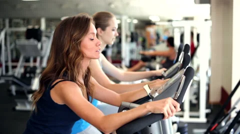 Using Exercise Bikes Stock Footage 40638595