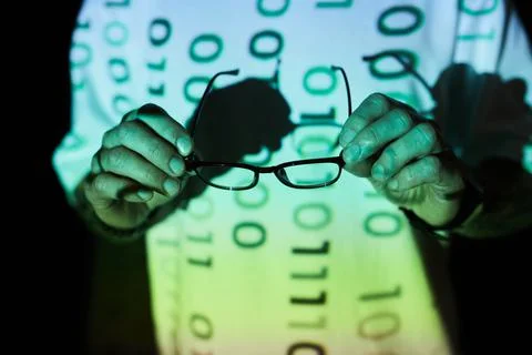 Using eyeglasses from eyesight Stock Photos