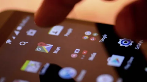 Using Google Map In Smartphone Stock Footage 68185370