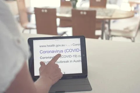 Using Google. Foto stock