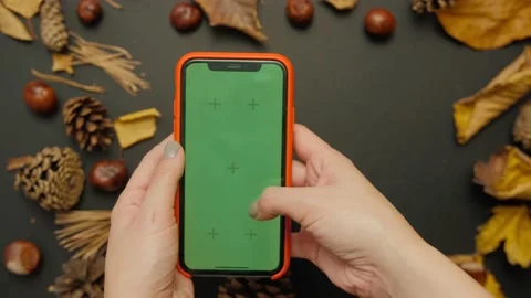 Using Green Screen Smartphone Stock Footage 169874424