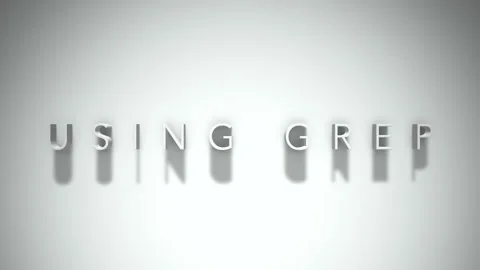 Using grep 3D title animation with shadows on a white background Stock Footage 297023527